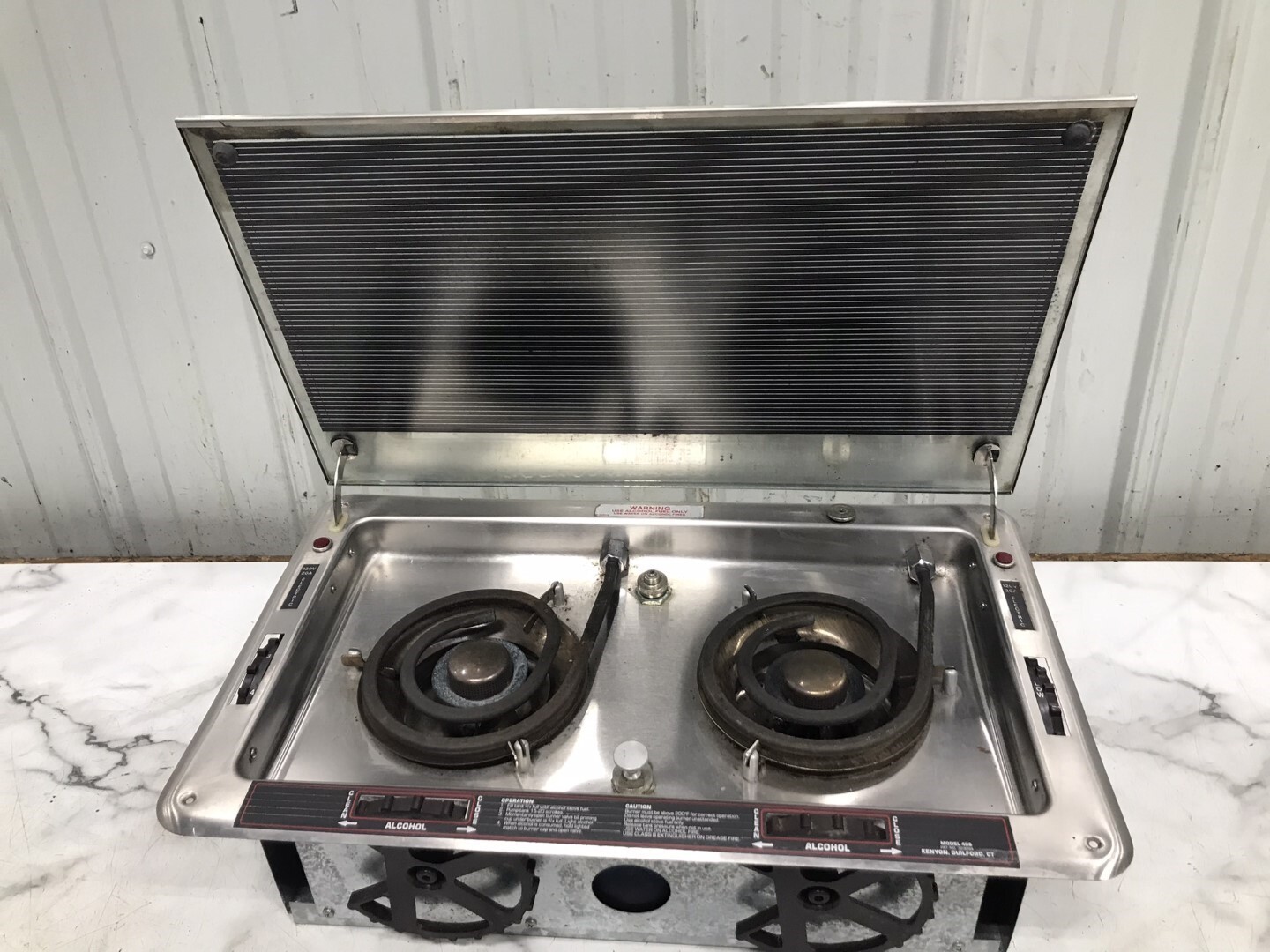 US Marine Kenyon dual burner alcohol & electric stove boat RV eBay