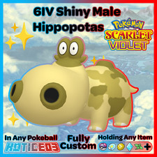 ✨ Shiny Male Hippopotas 6IV ✨ Pokemon Scarlet & Violet 🚀 Fast 🚀