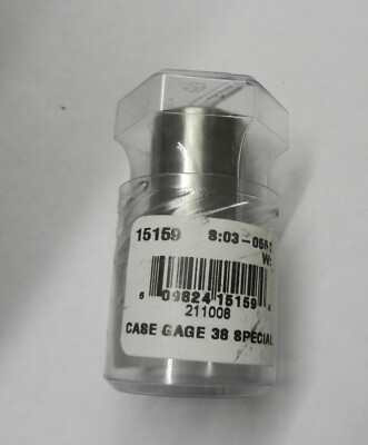 Dillon Precision Case Gage;  Stainless Steel;  For 38 Special;  15159