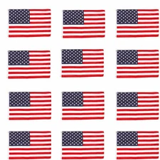 Wholesale lot 12 3' x 5' ft. USA US American Flag Stars Grommets United States