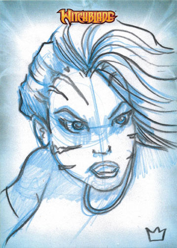 Witchblade 2014 Sketch Card by Bob King