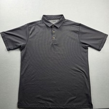 Pebble Beach Performance Golf Polo Shirt Mens XL Charcoal Grey Textured Mesh
