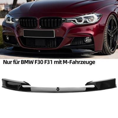 Frontlippe Spoilerlippe Schwert Front passt für BMW 3er F30 F31 M-Sport schwarz