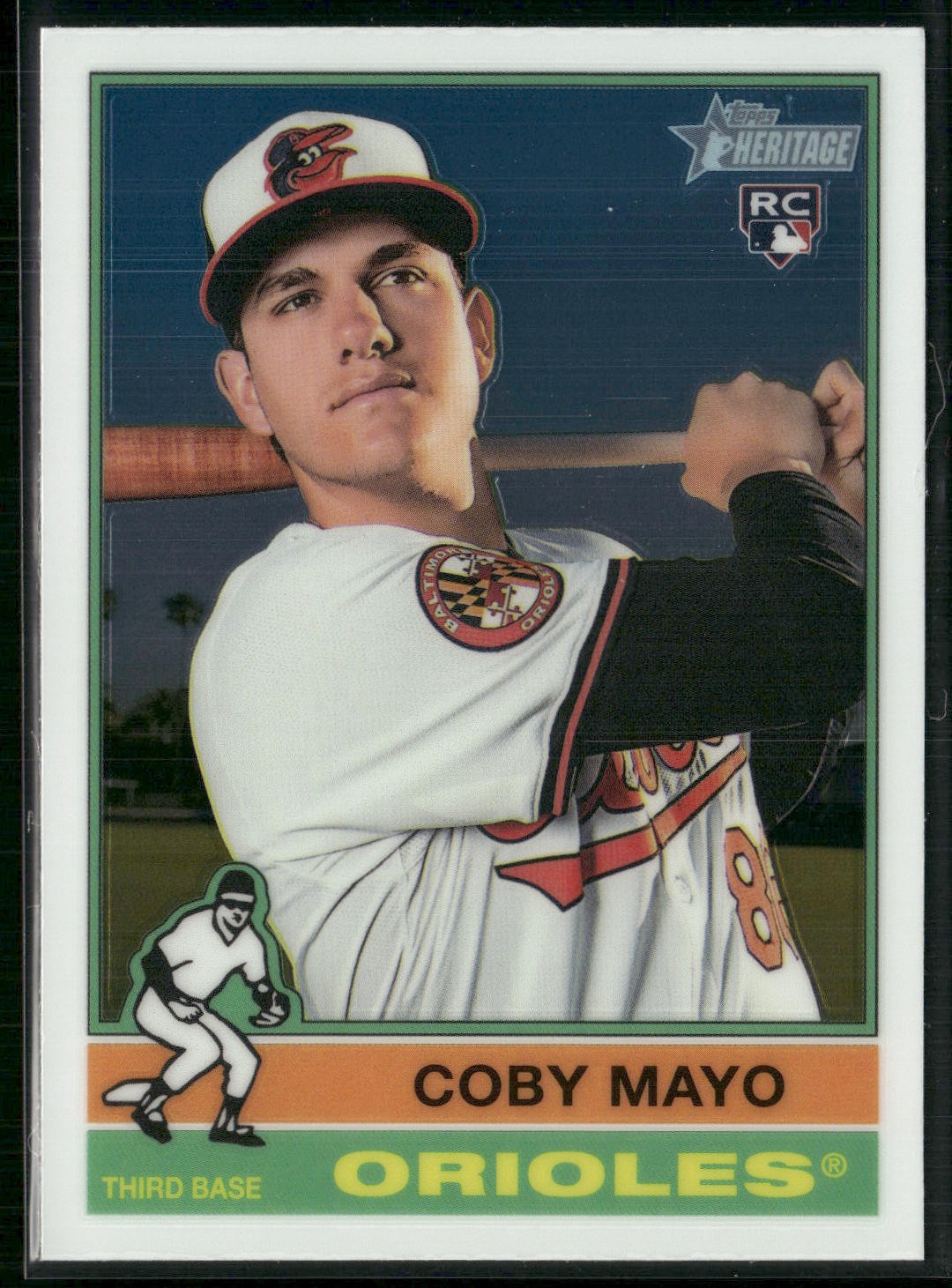 2025 Topps Heritage #340 Coby Mayo Chrome