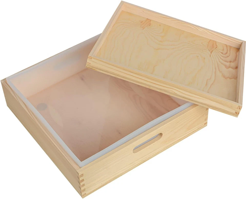 Kit de molde de jabón de silicona grande con caja de madera Foto 3 de 4