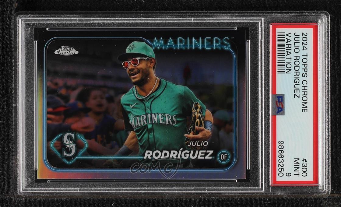 2024 Topps Chrome Image Variation Julio Rodriguez #300 PSA 9 MINT uk2