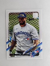 2021 Topps SP Image Photo Variation #633 George Springer White Jersey Blue Jays