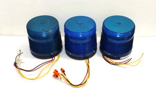 Lot Of 3 Tomar 801bl-led-hp Blue Led Visual Signaling Strobe Light 11960