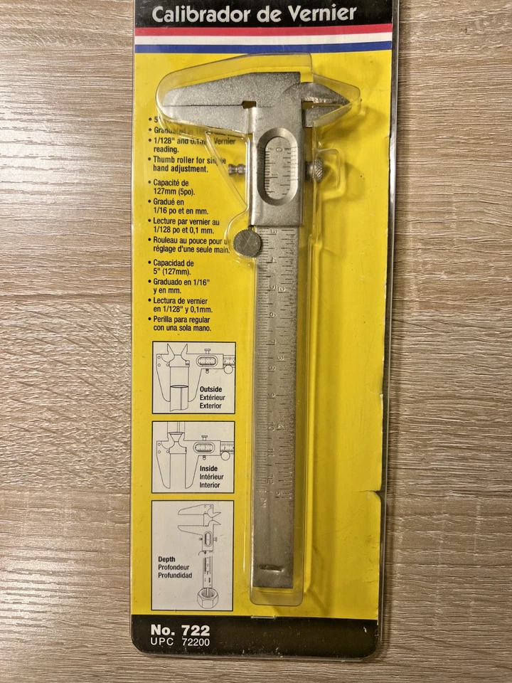 General Tools 722 Steel Metric and Imperial Measurement Vernier Caliper 5 in NEW - Image 4 of 4