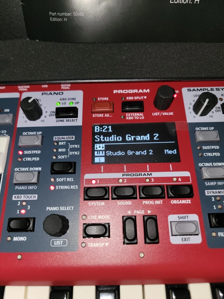 Teclado Nord Electro 6D 61 teclas piano barras de tracción órgano EL6D con bolsa GB61 Foto 4 de 4