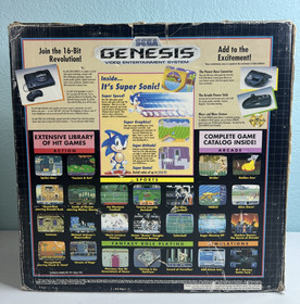 Sega Genesis Console Model 1601 Sonic The Hedgehog Bundle System Completed Boxed
