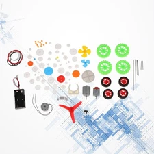 69 Pcs Plastic Pulley Motor Gear Set Gears for Small Motors Assembly Kit Toy
