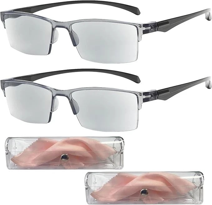 2PCS Auto Focus Glasses Self Adjusting, Intelligent Dual Focus Smart Reading Gla