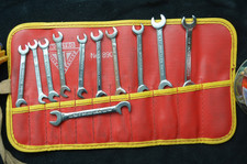 Vintage Indestro Ignition Wrench Set N0. 890 Usa 10 1 Wrench Super Roll Pouch