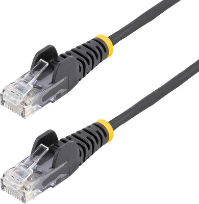 0 5 m Cat6-Kabel Schlankes Cat6-Patchkabel Schwarz Snagless RJ45-Anschlüsse