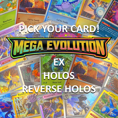 #ad Mega Evolution Pokemon TCG Singles EX Reverse Holos Holos Pick Your Card $0.99