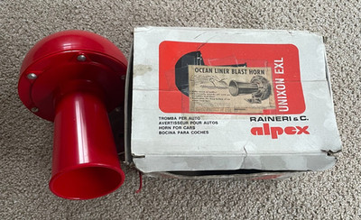 Raineri & C Alpex Car Horn No. 154 Low Tone Made In Italy Hot Rod 12V
