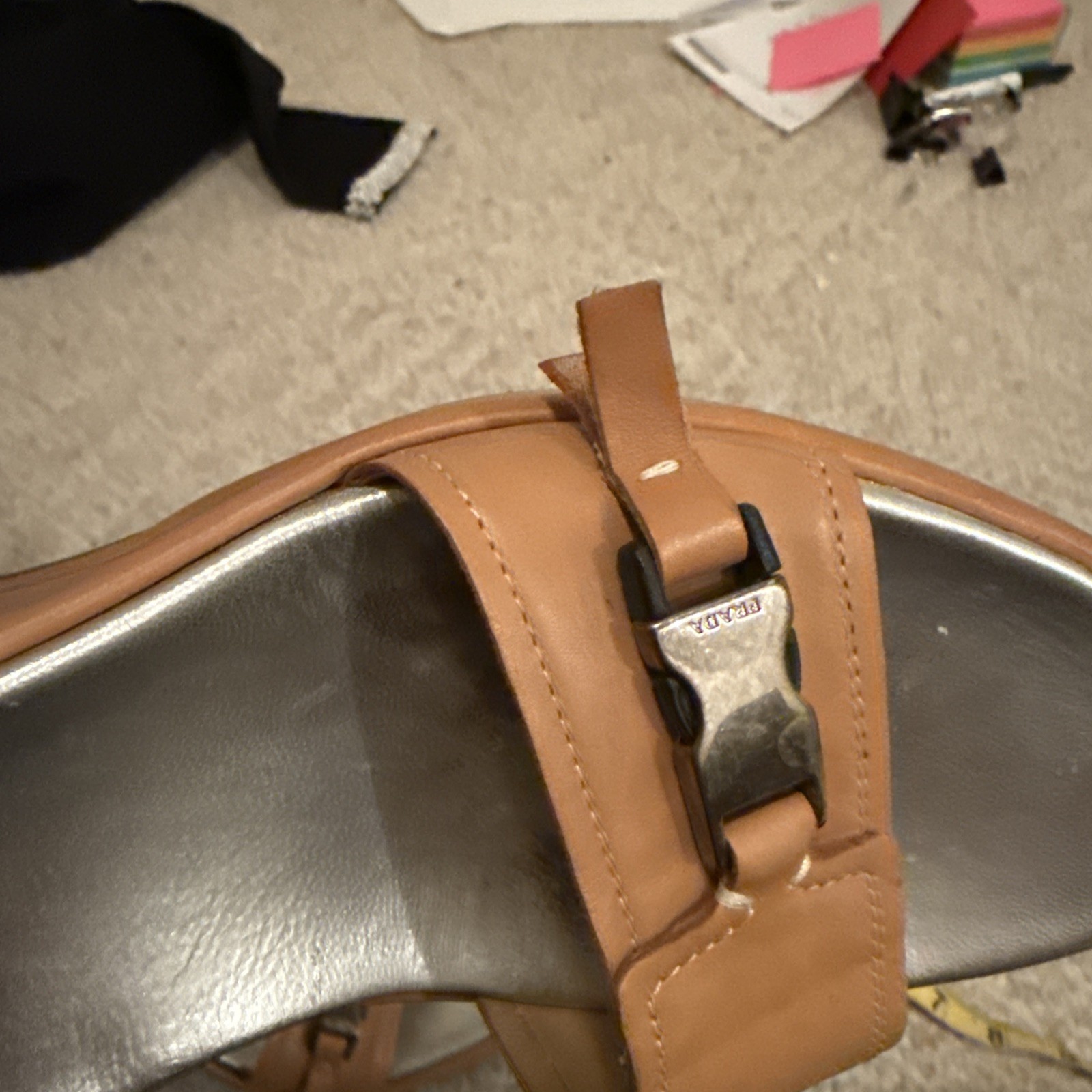 Prada Wedge Tan Beige Camel Sandals Shoes Women’s… - image 12