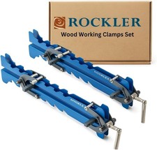 Abrazaderas de panel Rockler Mini Deluxe (paquete de 2) - Potente cabina de presión de cuatro vías...