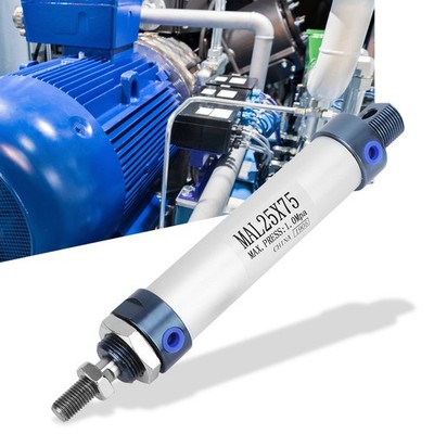 (Hub 75mm)MAL 25mm Single Rod Double Acting Mini Pneumatic Air Cylinder Alu BA