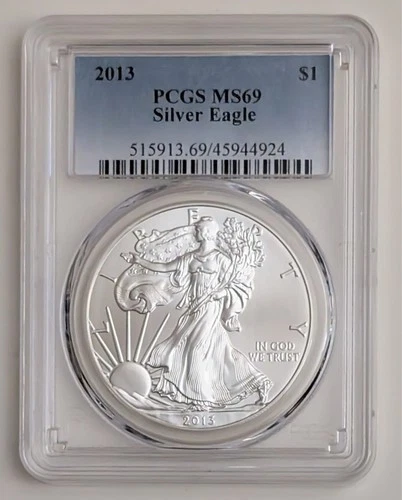 2013 PCGS MS 69 SILVER EAGLE COIN 1 OUNCE SKU 515913.69/45944924