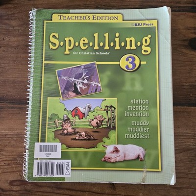 BJU Press Spelling 3 Third Grade Teacher's Edition Homeschool Lesson Plans GC