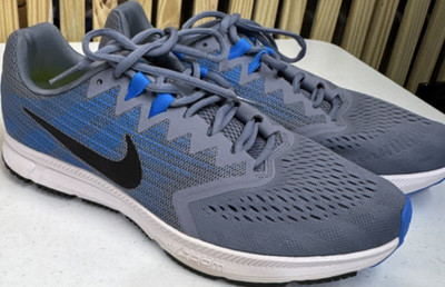 Nike Zoom Span 2 Men's Low Top Lace Up Running Sneakers Gray Blue 908990-402
