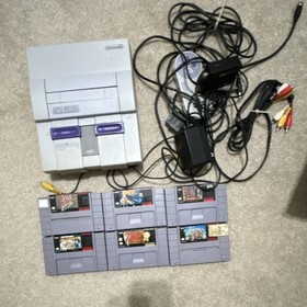 Nintendo Super NES SNS-001 Console with Controller, Games, Super Mario, Zelda