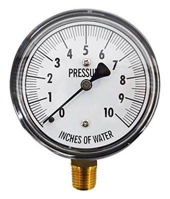#ad Kodiak Controls KC25 10quot; H20 Low Pressure Gauge 0 10 IWC Dry 2 1 2% Accura... $36.42
