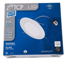 TCP LDR56FLCCT1 Elite Series 5/6-Inch LED Downlight Retrofit, 85W Replacement