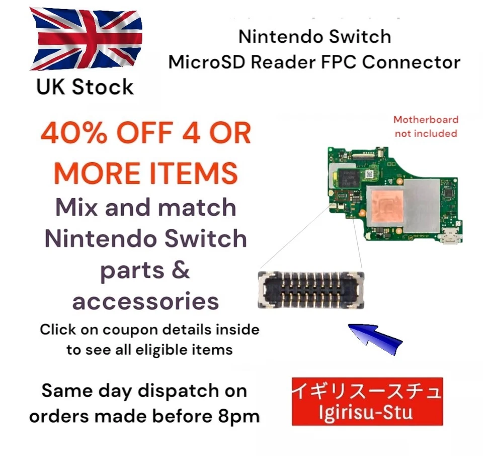 IGIRISU-STU Nintendo Switch Micro SD TF Card Reader FPC Connector On Board 16 pin microSD