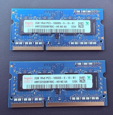 2x 2GB Hynix DDR3 SO-DIMM RAM (4GB Kit)   PC3-10600S, 1333MHz