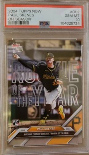 2024 Topps Now Off-Season Award Winners Paul Skenes #OS-2 /43593 (RC) PSA 10