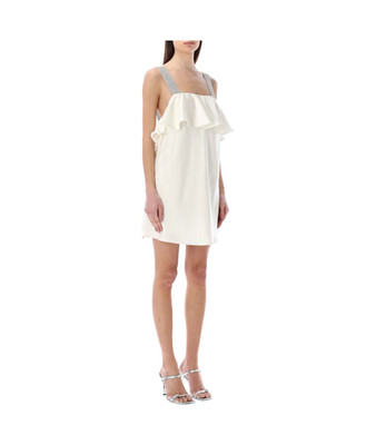 $431 Rotate Birger Christensen Crystal Embellished Mini Dress Satin Bridal US 4
