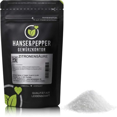1kg Zitronensäure Lebensmittelqualität C6H8O7 E330 100% Vegan -Plus Serie