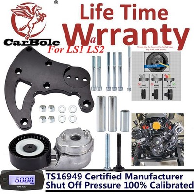 R4 AC Compressor High Mount Bracket Kit Fits LS Swap For Chevy GMC SUV Truck LQ9
