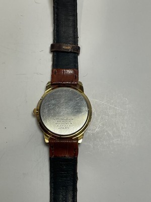 Vintage Citizen Mens Watch 6355 G31191 Gold-tone Day Date Month