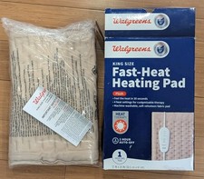Coussin chauffant rapide Walgreens KING SIZE 12" x 24" COUSSIN THERMOSTHÉRAPIE *boîte ouverte*