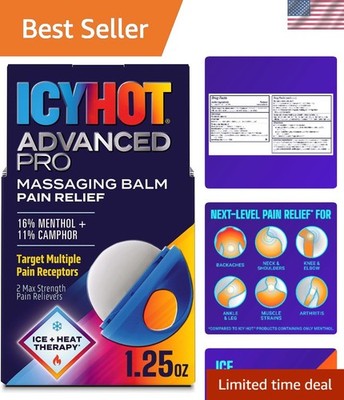 Cooling & Warming Pain Relief Balm 1.25 oz   Menthol & Camphor for Muscle Aches