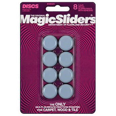 5 Pack Surface Protectors,Furniture Sliding Discs,Adhesive,1-In. Round. 8-Pk. 08
