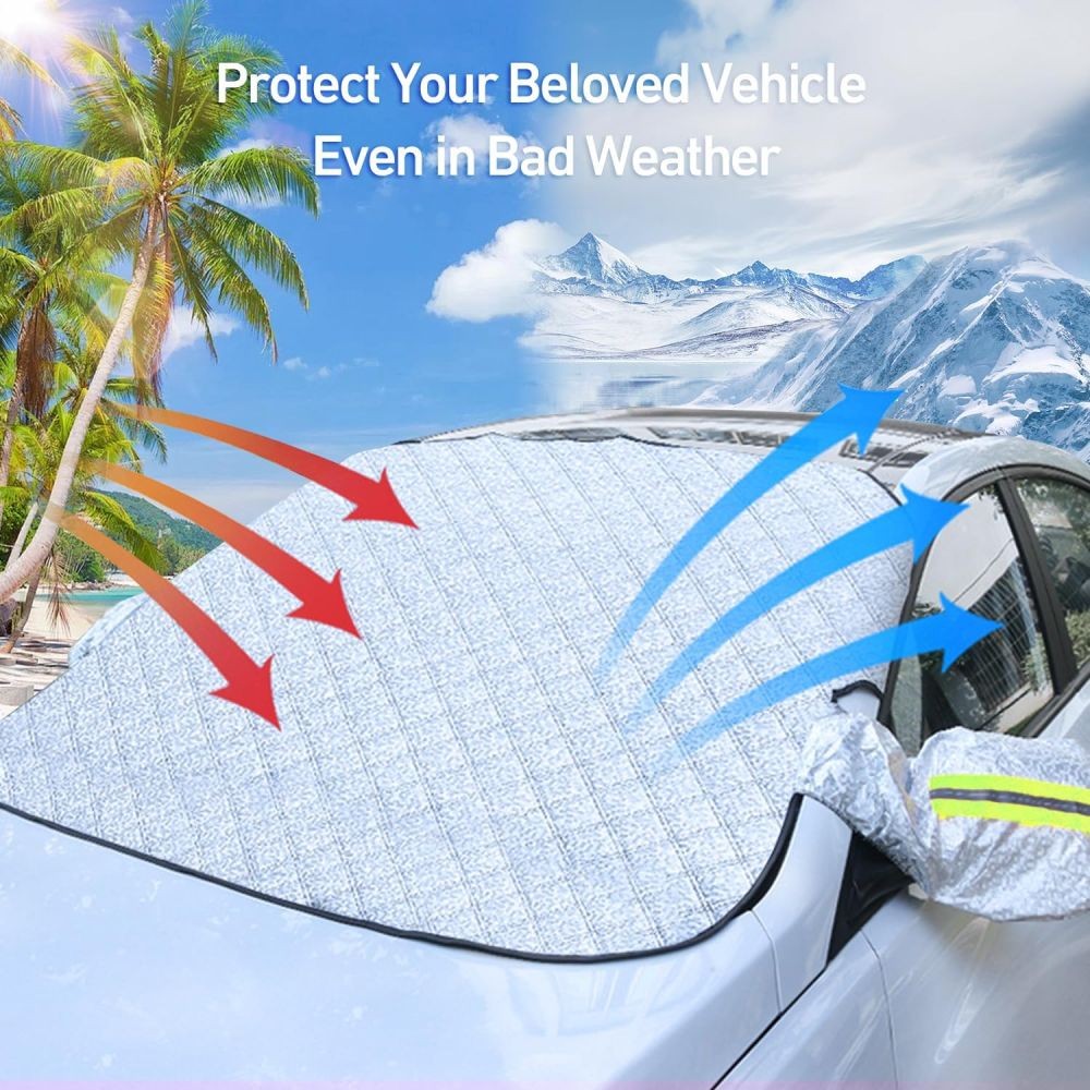 Car Truck Windshield Cover Winter Snow Ice Rain Frost Guard Sun Shade Outdoor US