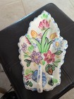 Vintage Blue Ridge Southern Potteries 1950’s Floral Leaf Relish Tray With Handle — photo 1