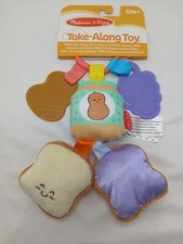 Melissa & Doug Multi-Sensory PB&J Take-Along Clip-On Baby Toy | Sensory Toy for