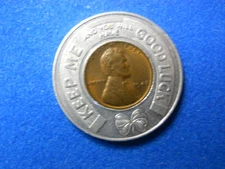 1948 P Encased Wheat Cent Stafford Ink of New York - 90th Anniversary