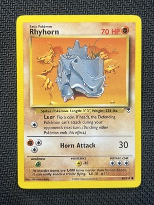 Rhyhorn 90/110 Legendary Collection Pokemon TCG WOTC Vintage (Light Play) LP 1