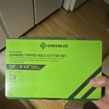 Greenlee Quick-Change Carbide-Tipped Hole Cutter Set 7/8-2-1/2 in MPN 648