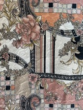 Multicolor Floral embossed Brocade Fabric By the Yard 46" Wide