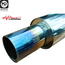 Hks Hi-power Universal Exhaust Muffler 2.0 Inlet 3.5 Outlet Titanium Racing