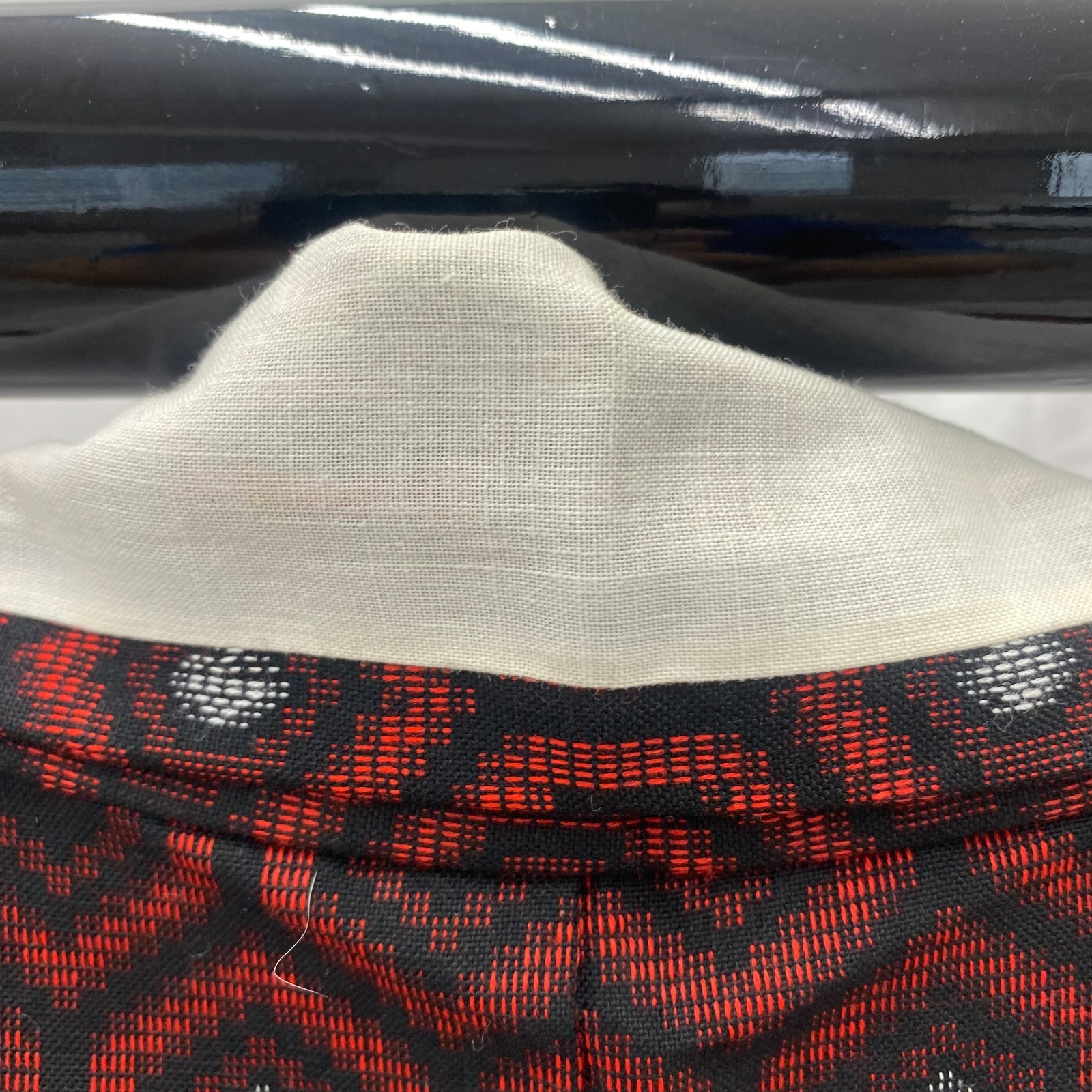 Japanese Vintage Kimono Silk Red Tumugi No Lining Traditional  Length 60 in