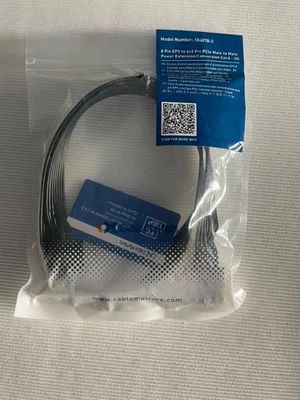 8 Pin EPS to 6+2 Pin PCIe Male to Male Power Extension/Conversion Cord - Photo 1/4